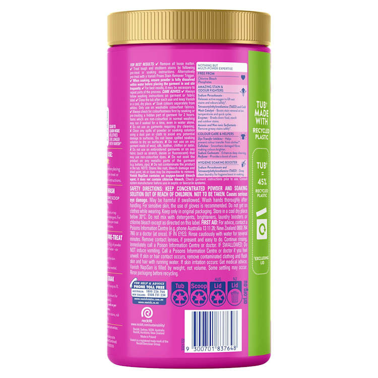 Vanish NapiSan Gold Pro Oxi Action Stain Remover Powder