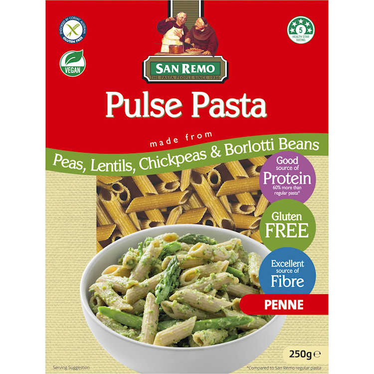 San Remo Pulse Pasta Penne Peas, Lentils, Chickpeas & Borlotti Beans
