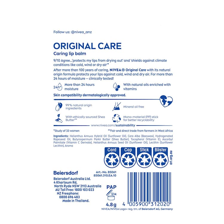 NIVEA Original Care Lip Balm
