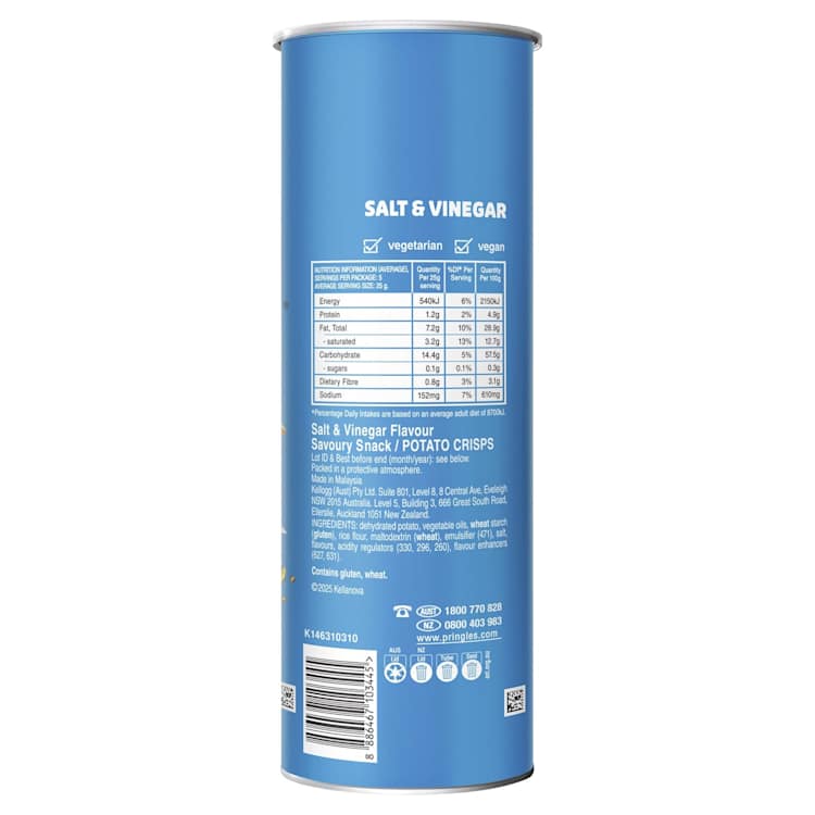 Pringles Salt & Vinegar Flavour Chips