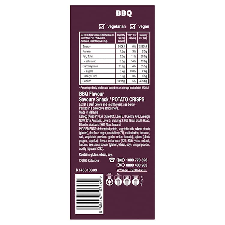 Pringles BBQ Stacked Potato Chips