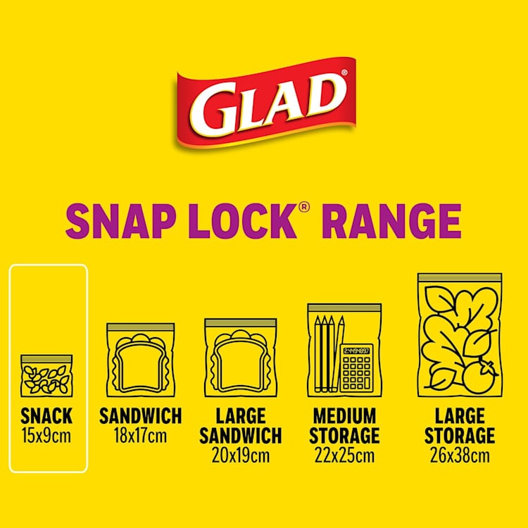 Glad Snap Lock Snack Bags
