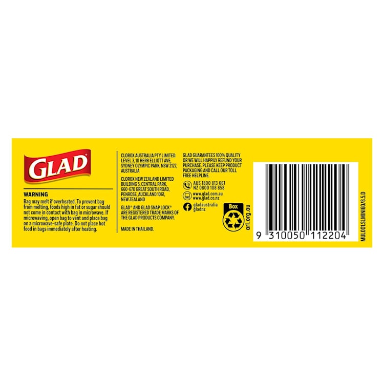 Glad Snap Lock Snack Bags