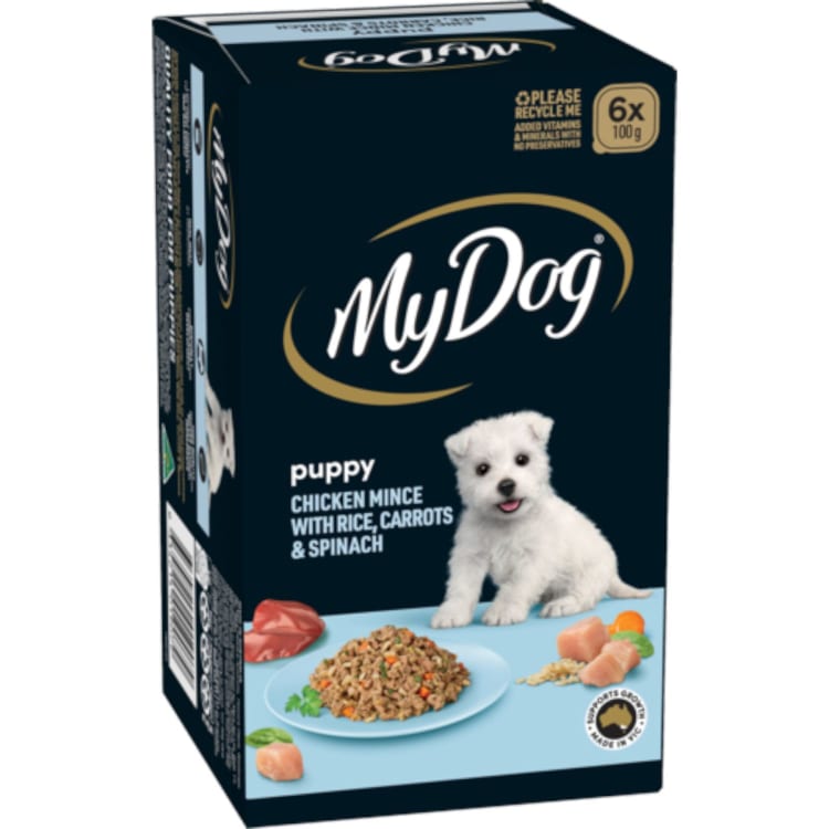 My Dog Chicken Mince With Rice, Carrots & Spinach Puppy Food