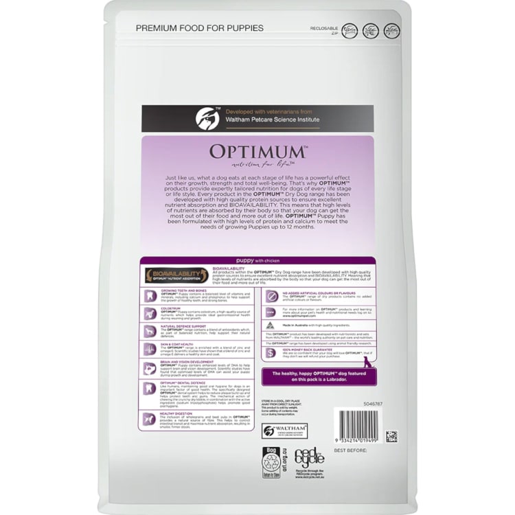 Optimum Puppy Dry Dog Food Chicken Bag IGA Shop Online