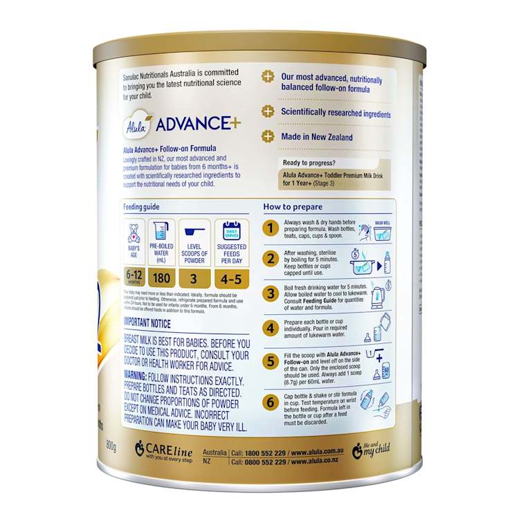 Alula Advance+ Stage 2 Follow-On Formula 6-12 Months