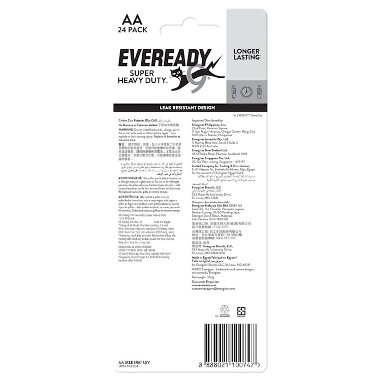 Eveready Super Heavy Duty Aa Family Saver Pack