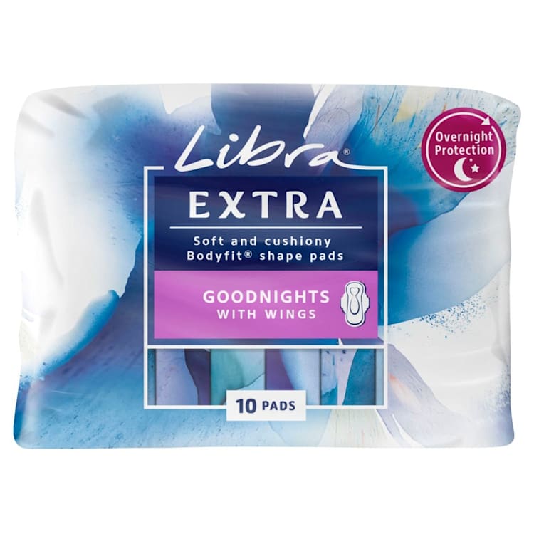 Libra Extra Pads Goodnights with Wings