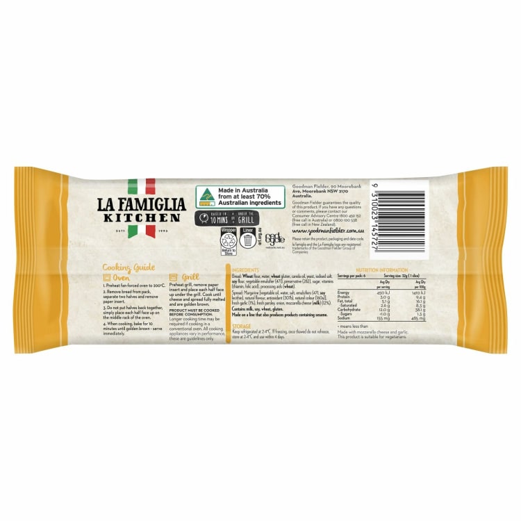 La Famiglia Bread Cheesy Garlic