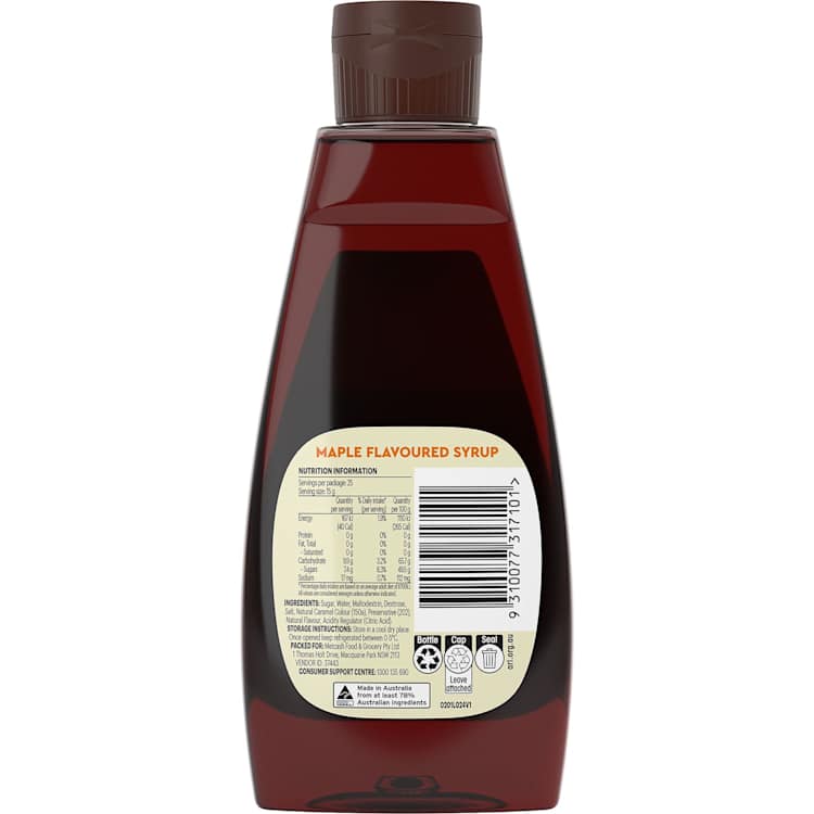 Black & Gold Maple Flavoured Syrup
