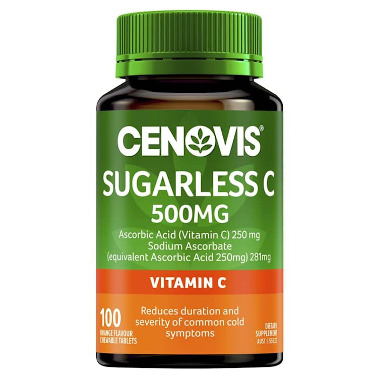 Cenovis Sugarless C 500mg Orange Flavour Tablets