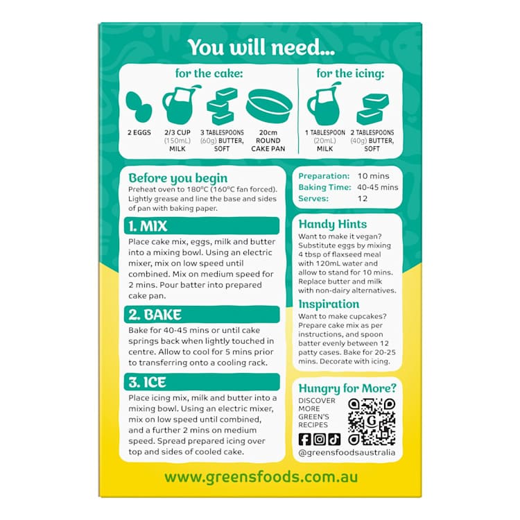 Green's Traditional Lemon Cake Mix