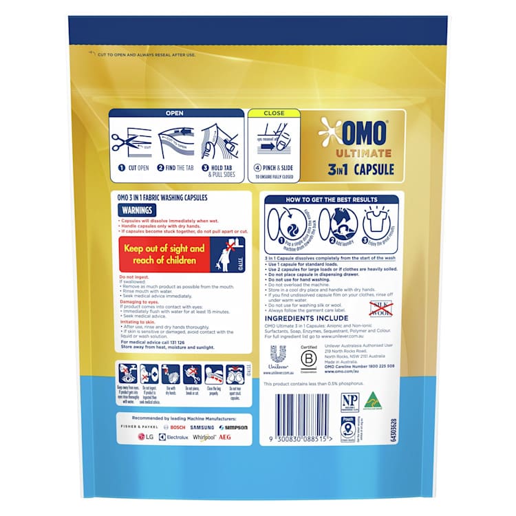 OMO Laundry Capsules Ultimate Sensitive