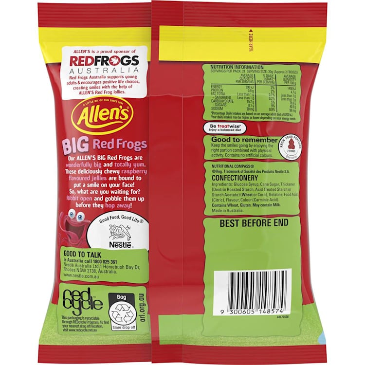 Allen's Big Red Frogs Family Size