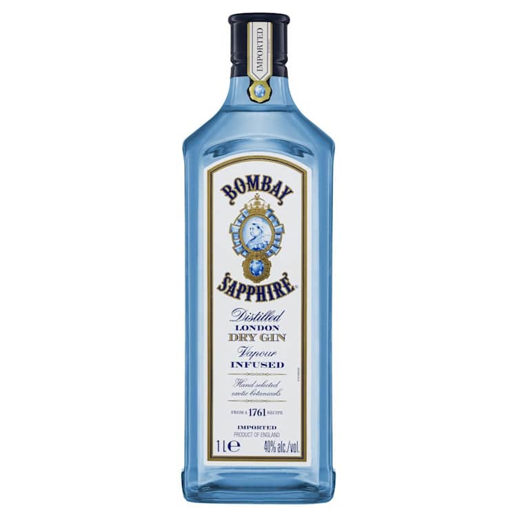 Bombay Sapphire London Dry Gin Bottle 1L