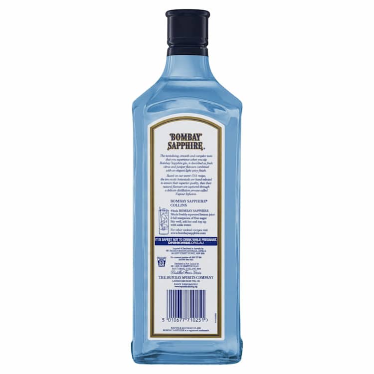 Bombay Sapphire London Dry Gin Bottle 1L