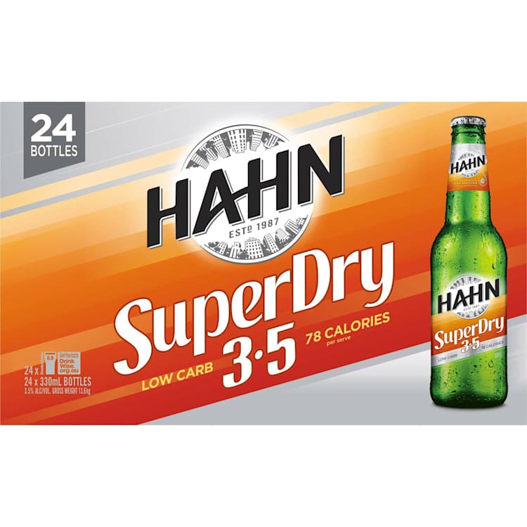 Hahn Super Dry 3.5% Bottle