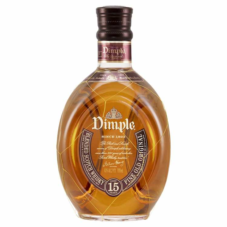 Dimple 15 Year Old Scotch Whisky Bottle