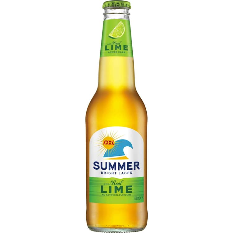 XXXX Summer Bright Lager with Natural Lime Bottle