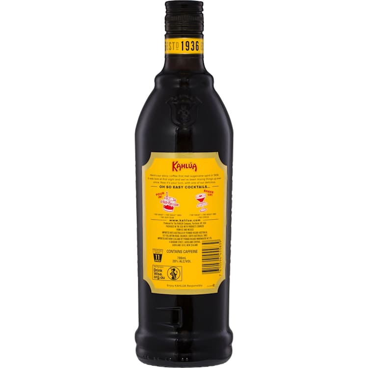 Kahlua Coffee Liqueur Bottle