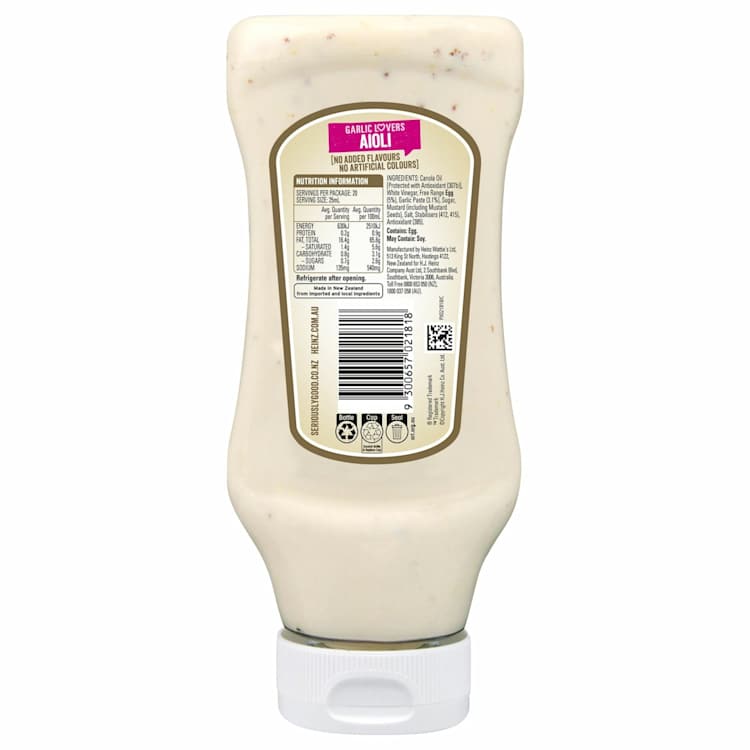 Heinz Garlic Aioli Lovers