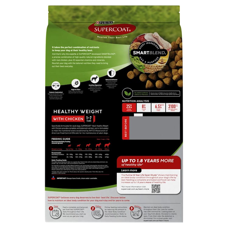 Supercoat Smartblend Adult Healthy Weight Dog Food with Chicken