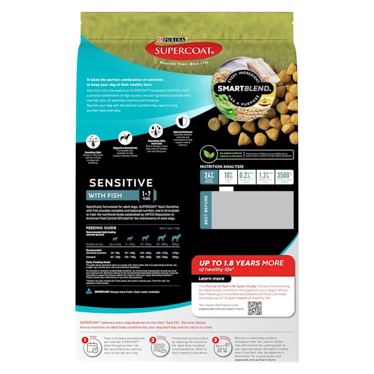 Purina Supercoat Adult Sensitive with Fish Dog Food