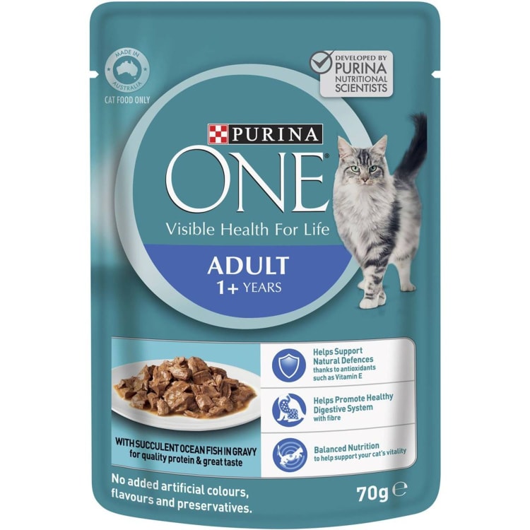 Buy Purina One Adult Indoor Chicken In Gravy Wet Cat Food Pouches Online