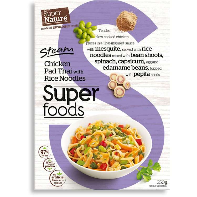 Super Nature Super Lunch Frozen Meal Pad Thai Chicken