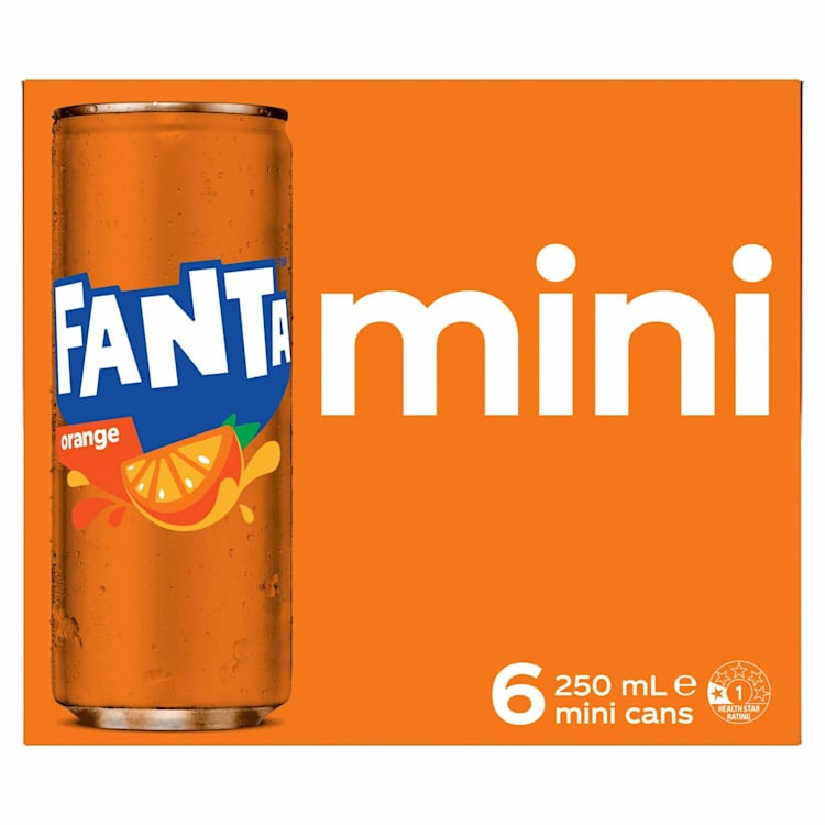 Fanta Orange Soft Drink Multipack Mini Cans