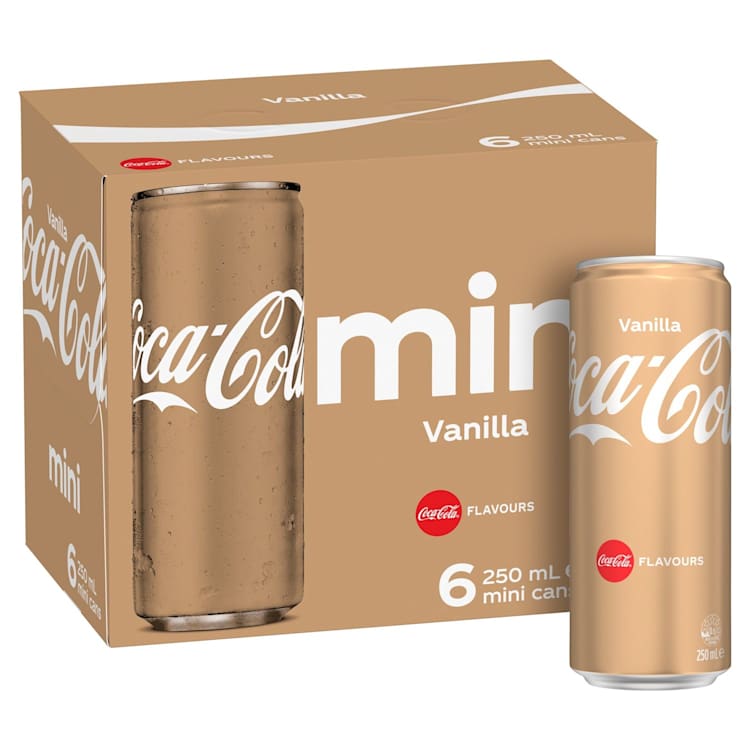 Coca-Cola Vanilla Soft Drink Multipack Mini Cans
