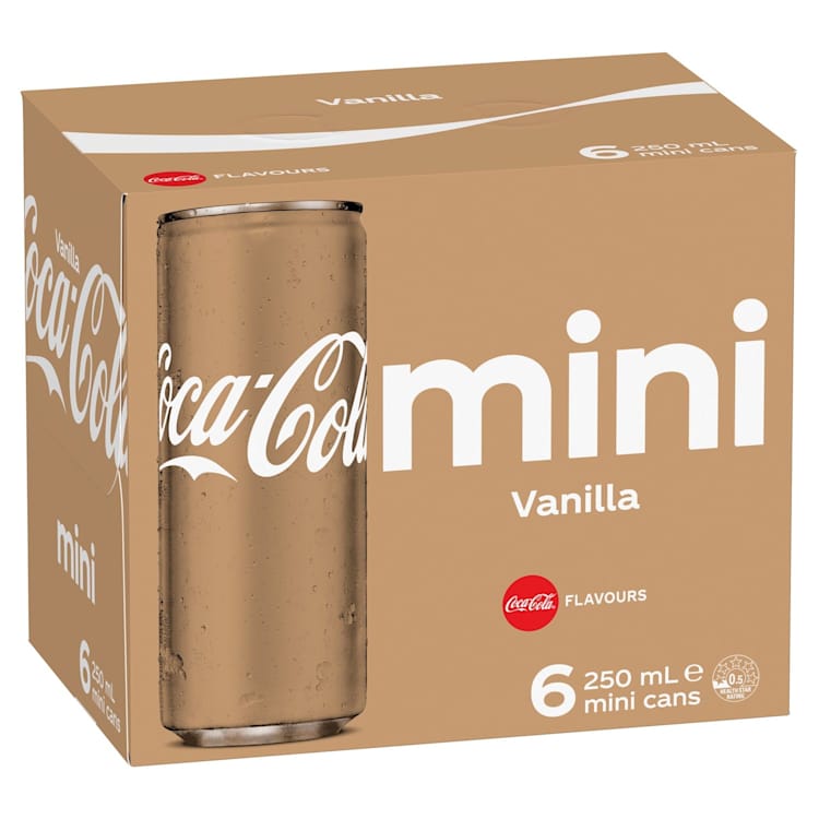 Coca-Cola Vanilla Soft Drink Multipack Mini Cans