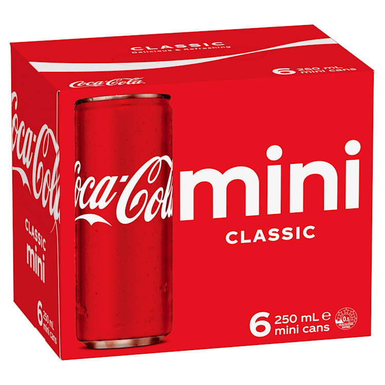 Coca-Cola Classic Soft Drink Multipack Mini Cans
