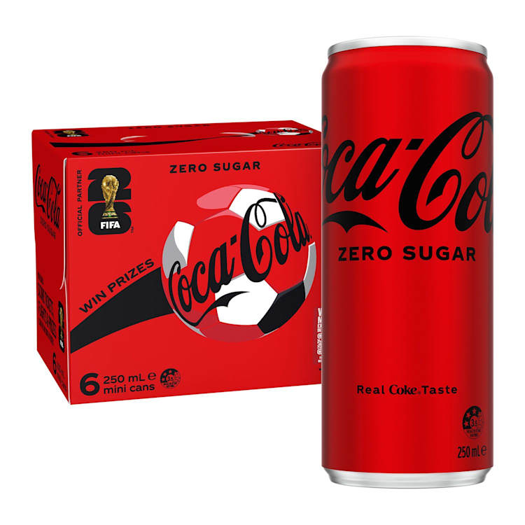 Coca-Cola Zero Sugar Soft Drink Multipack Mini Cans