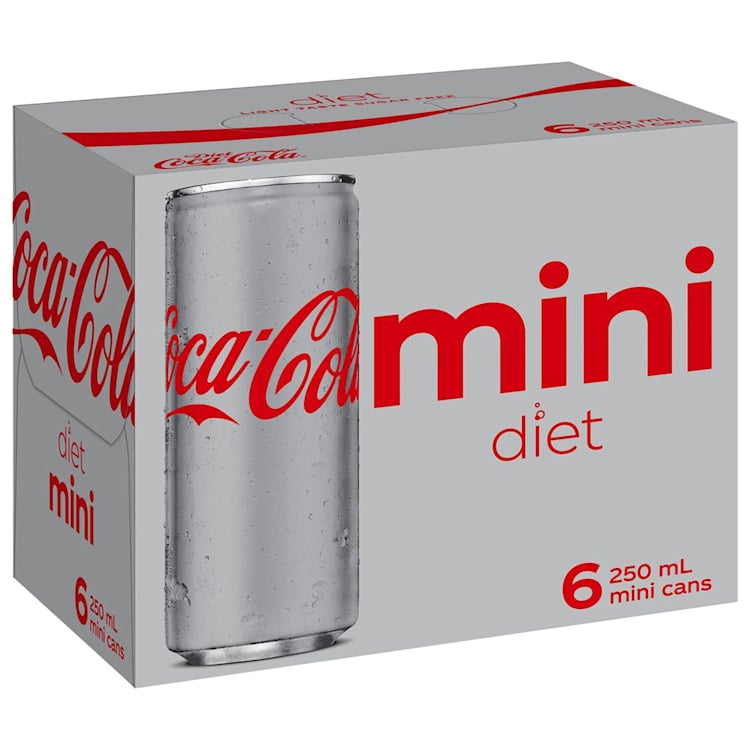 Diet Coca-Cola Soft Drink Multipack Mini Cans