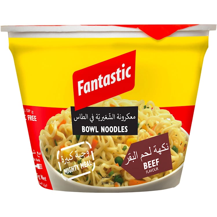 Fantastic Bowl Noodles Beef Flavour