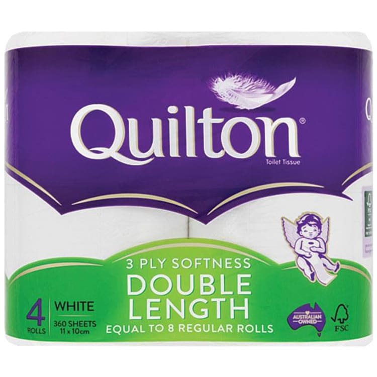 Quilton Toilet Roll White 3ply Double Length