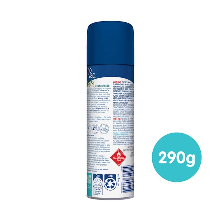 No Vac Foam Carpet Sanitiser & Deodoriser Linen Breeze