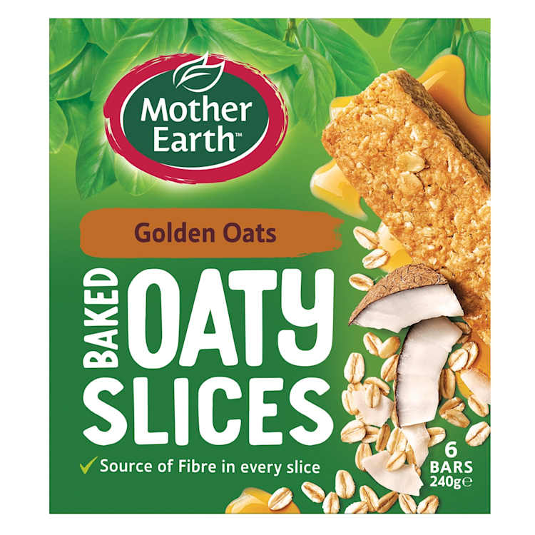 Mother Earth Golden Baked Oaty Slice Golden Oats