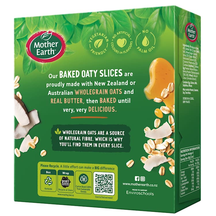 Mother Earth Golden Baked Oaty Slice Golden Oats