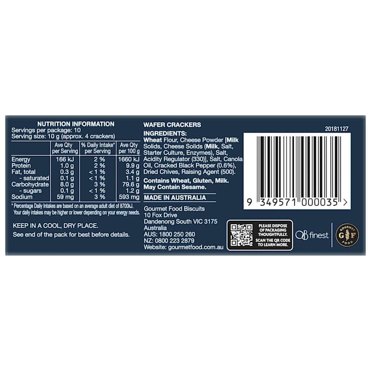 OB Finest Wafer Crackers Cracked Pepper