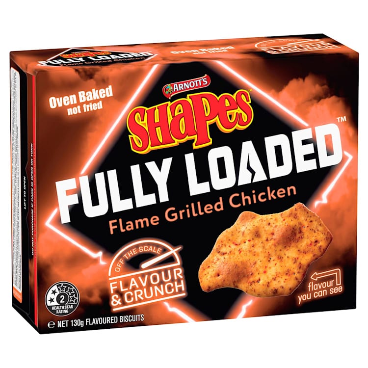Arnott's Shapes Fully Loaded Flame Grilled Chicken