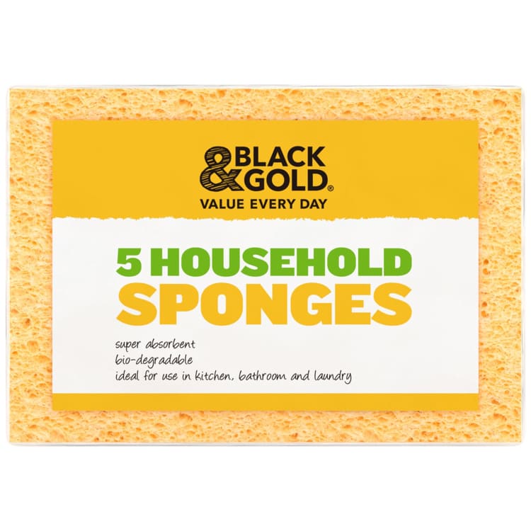 Black & Gold Household Sponge