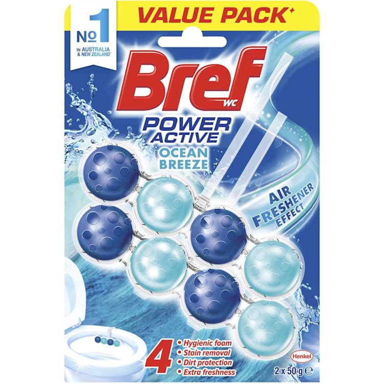 Bref Power Active Ocean Breeze Rim Block Toilet Cleaner