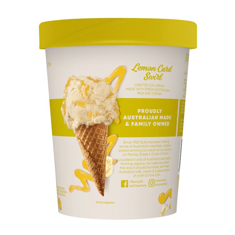 Bulla Murray Street Ice Cream Tubs Lemon Curd