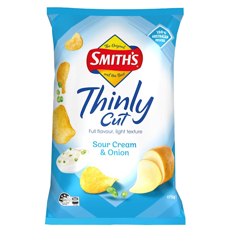 Smith's Thinly Cut Potato Chips Sour Cream & Onion