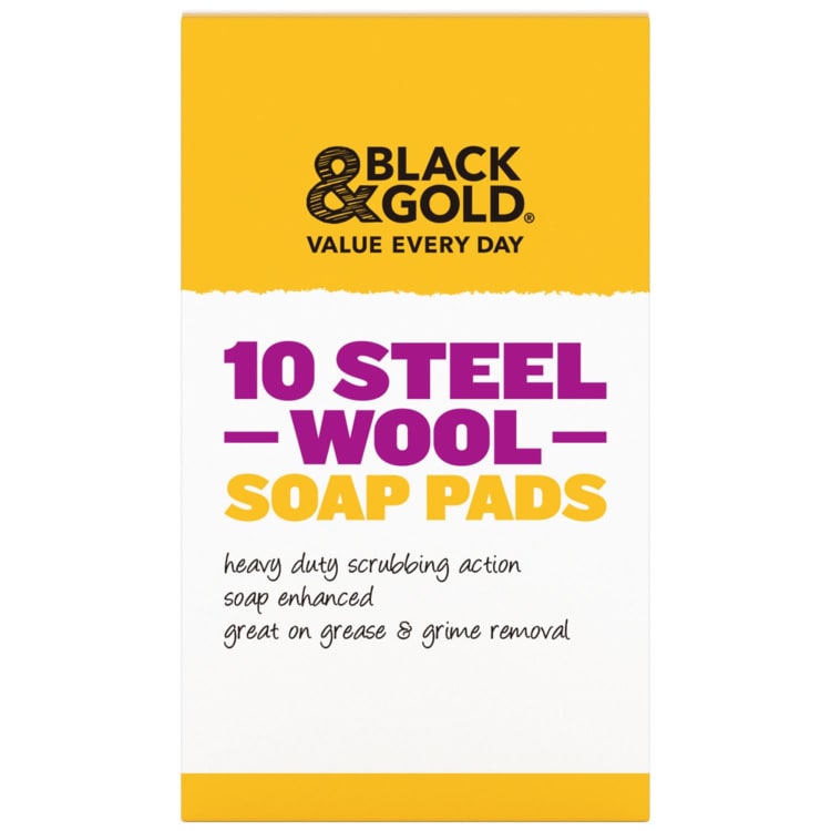 Black & Gold Steel Soap Pads