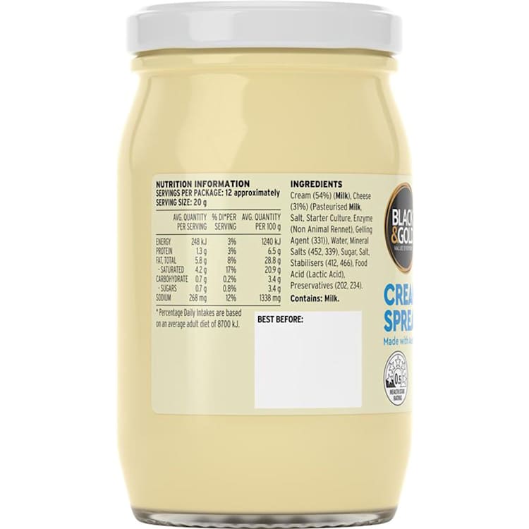 Black & Gold Cream Cheese Spread