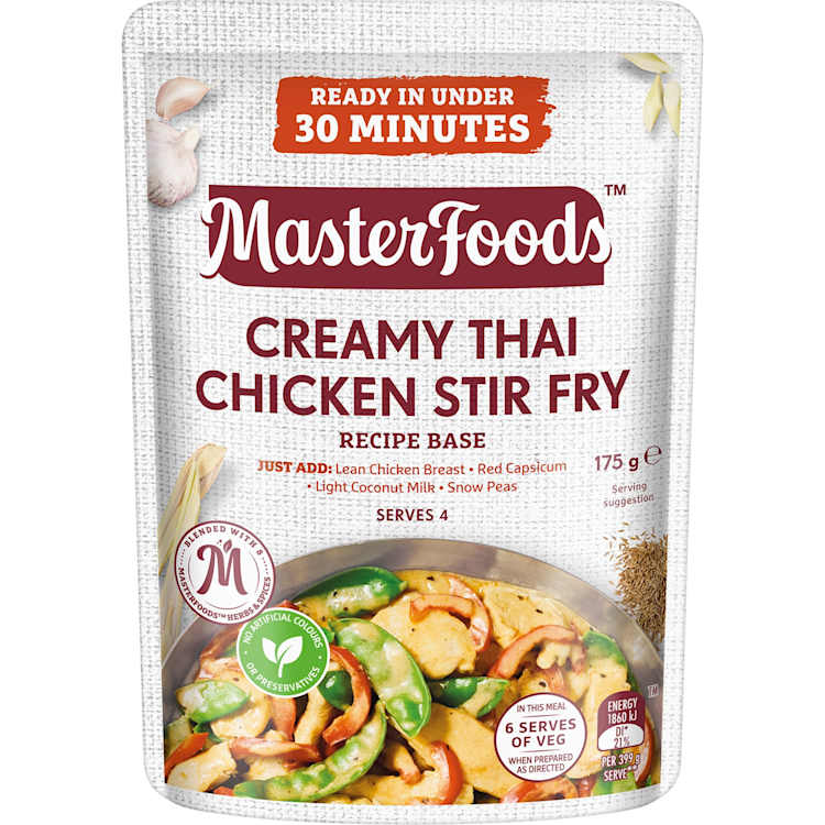 MasterFoods Stir Fry Recipe Base Creamy Thai Chicken