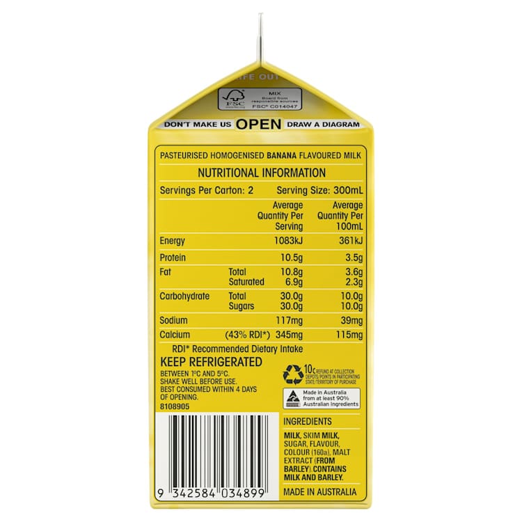 OAK Banana Flavoured Milk